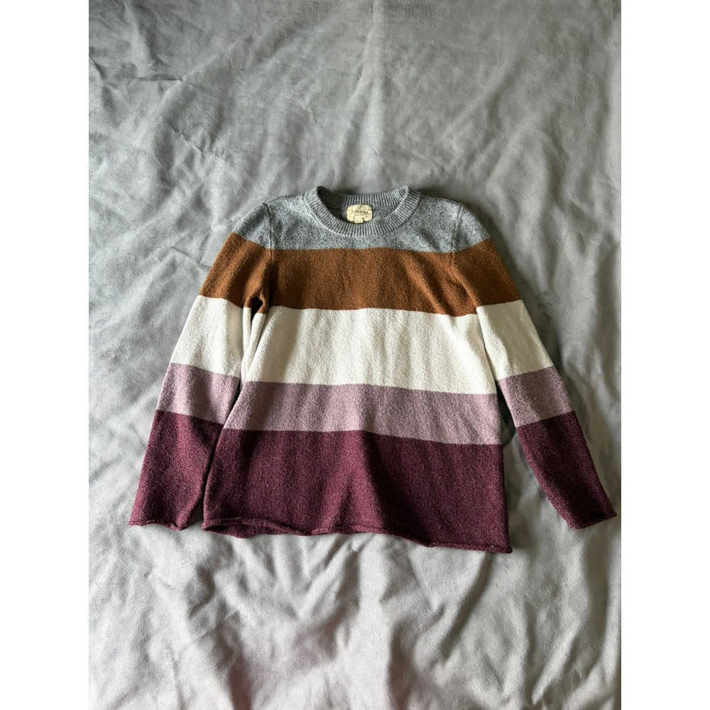 Pinque Design Studio Striped Crewneck Sweater Multi Color Knit Pullover Small